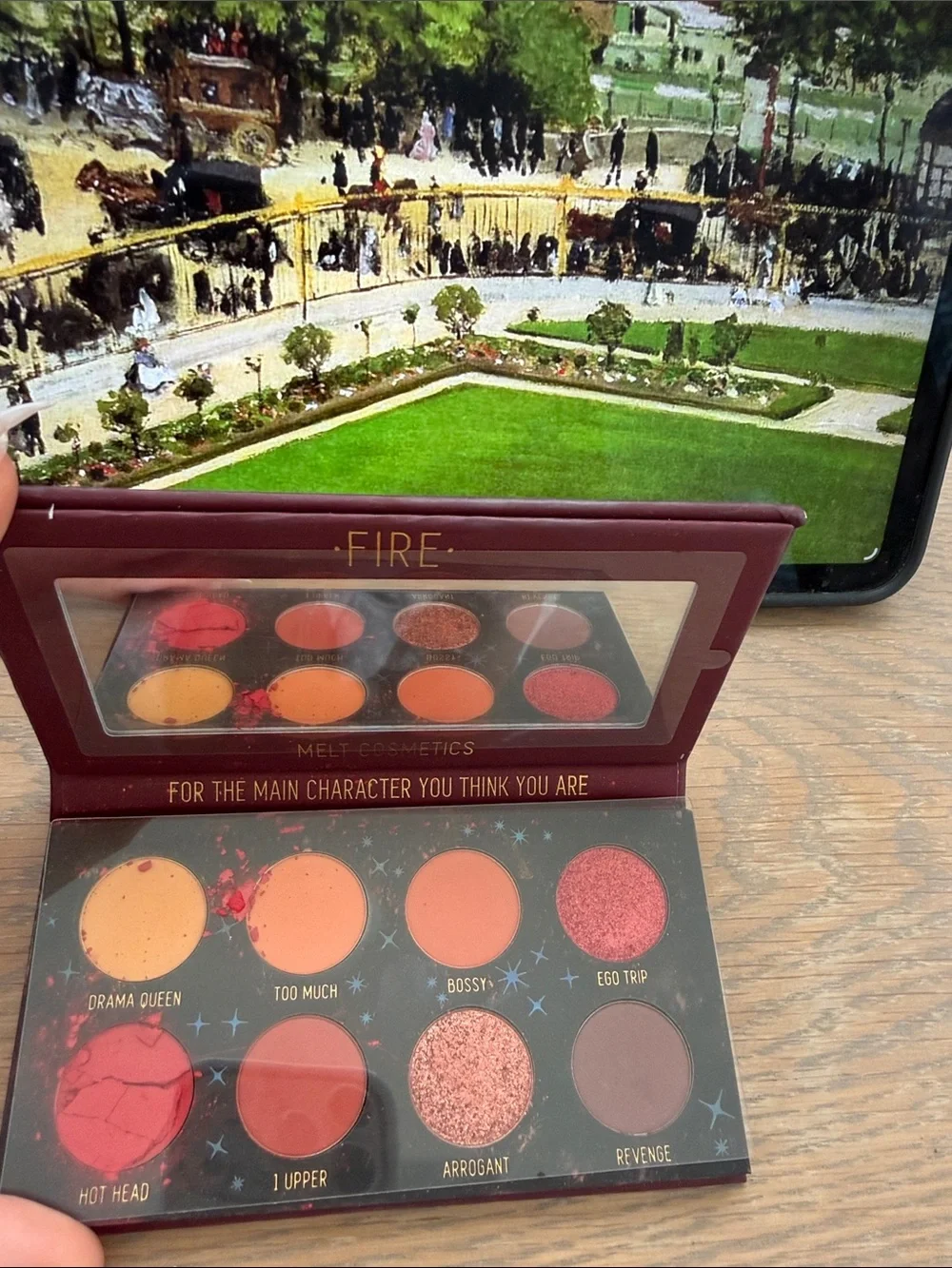 Melt Cosmetics Fire Eyeshadow Palette — Red, Peach, Coral & Bronze Shades